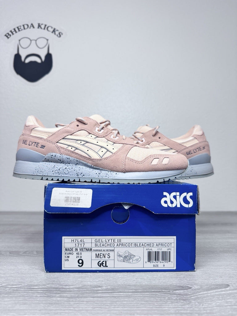 Size 9 - Asics Gel-Lyte III 'Bleached Apricot' Men's Beige Gray H7L4L-1717 NEW