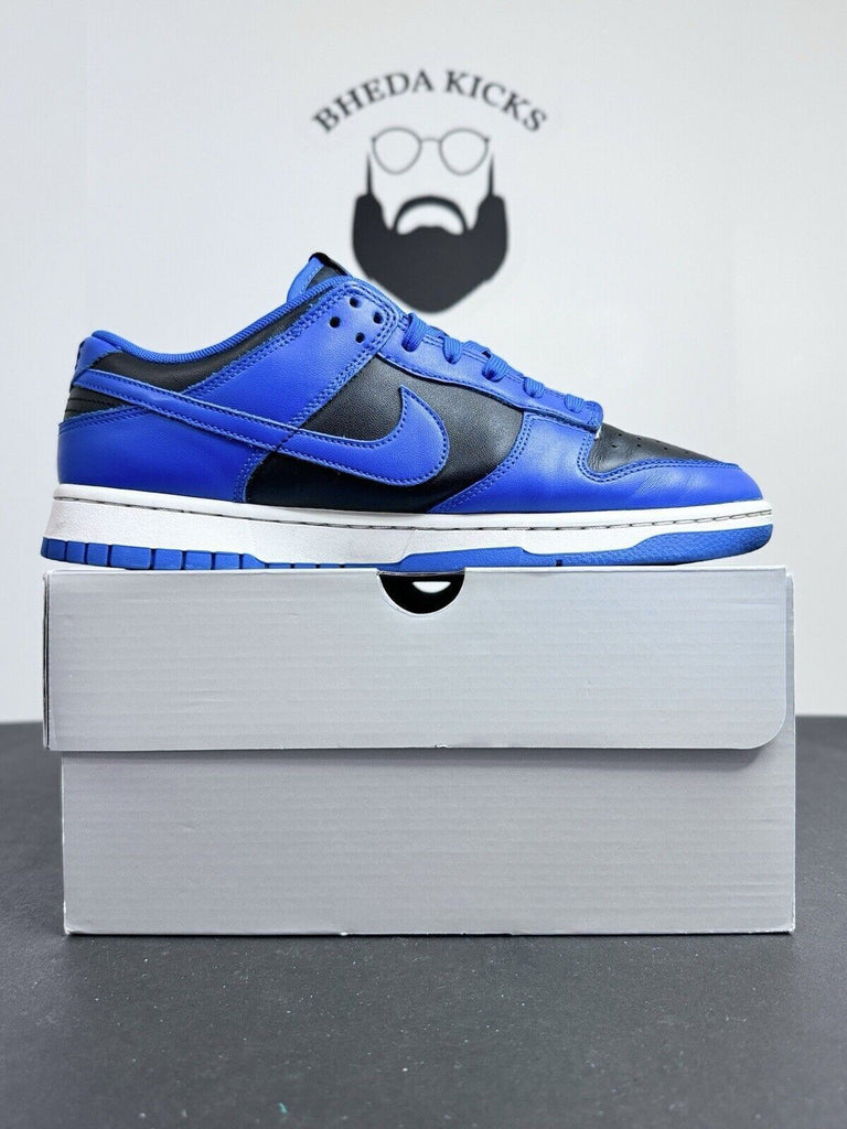 Nike Dunk Low Black Hyper Cobalt 2021 DD1391-001 Preowned Og Men’s Size 10.5