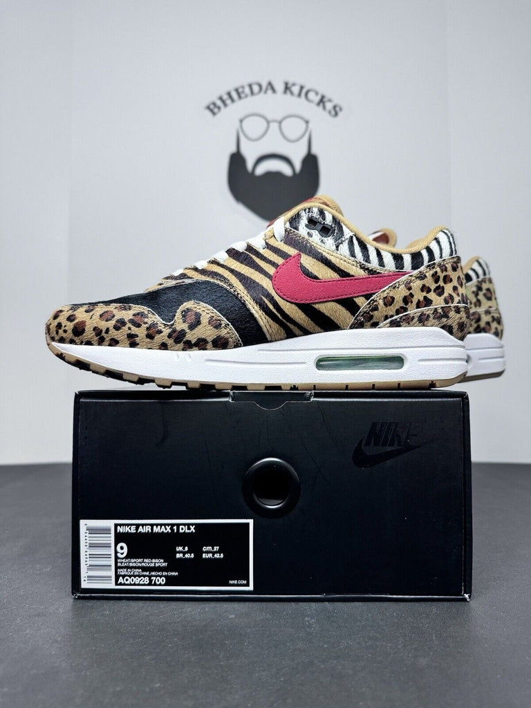 Atmos x Nike Air Max 1 DLX Animal Pack 2.0 2018 AQ0928-700 Preowned Men’s Size 9