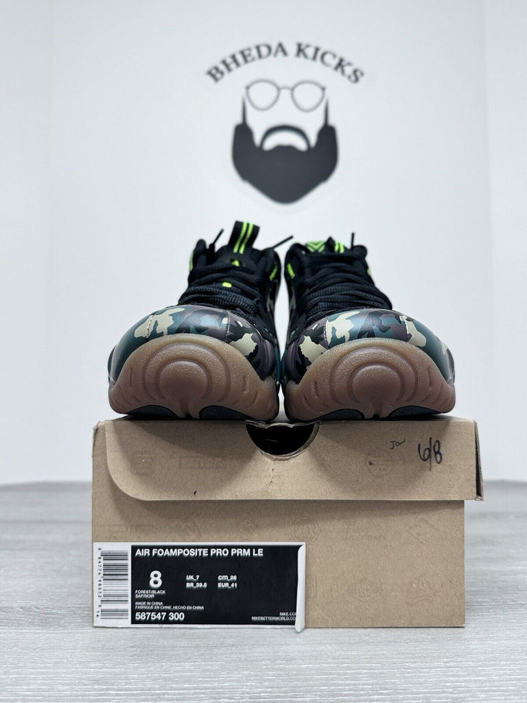 Size 8 - Nike Air Foamposite Pro Prm Le Green Army Camo 2013 587547-300