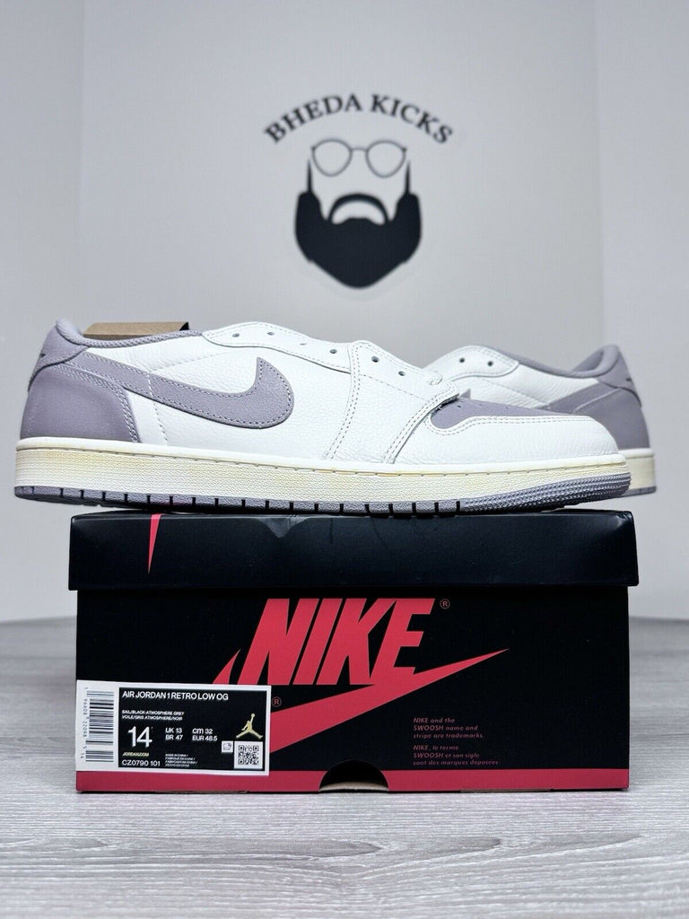 Size 14 - Air Jordan 1 Retro OG Low Atmosphere Grey CZ0790-101 NEW DS