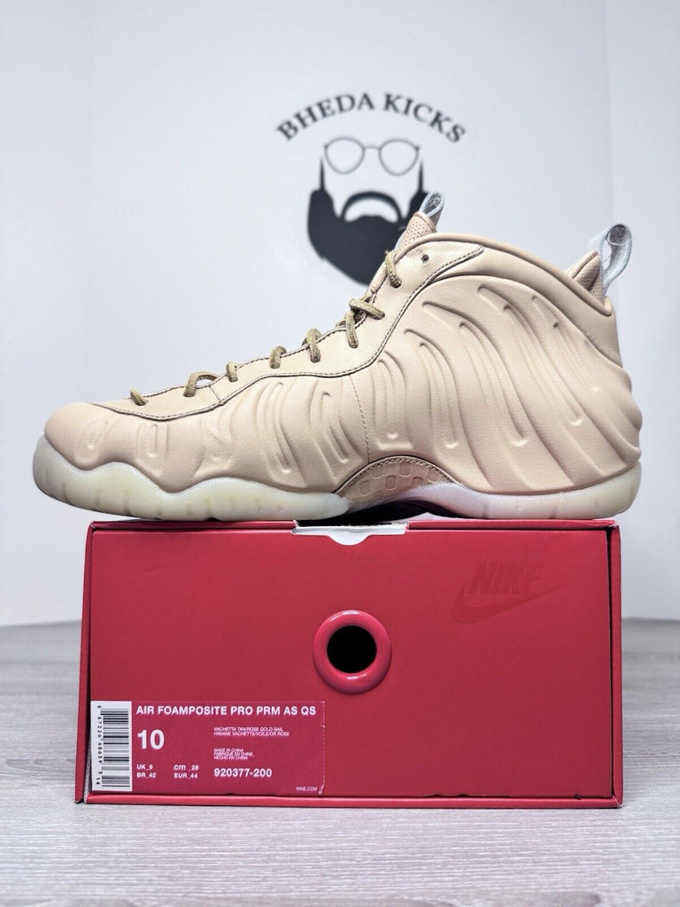 Size 10 - Nike Air Foamposite Pro Premium Vachetta Tan 920377-200 Preowned