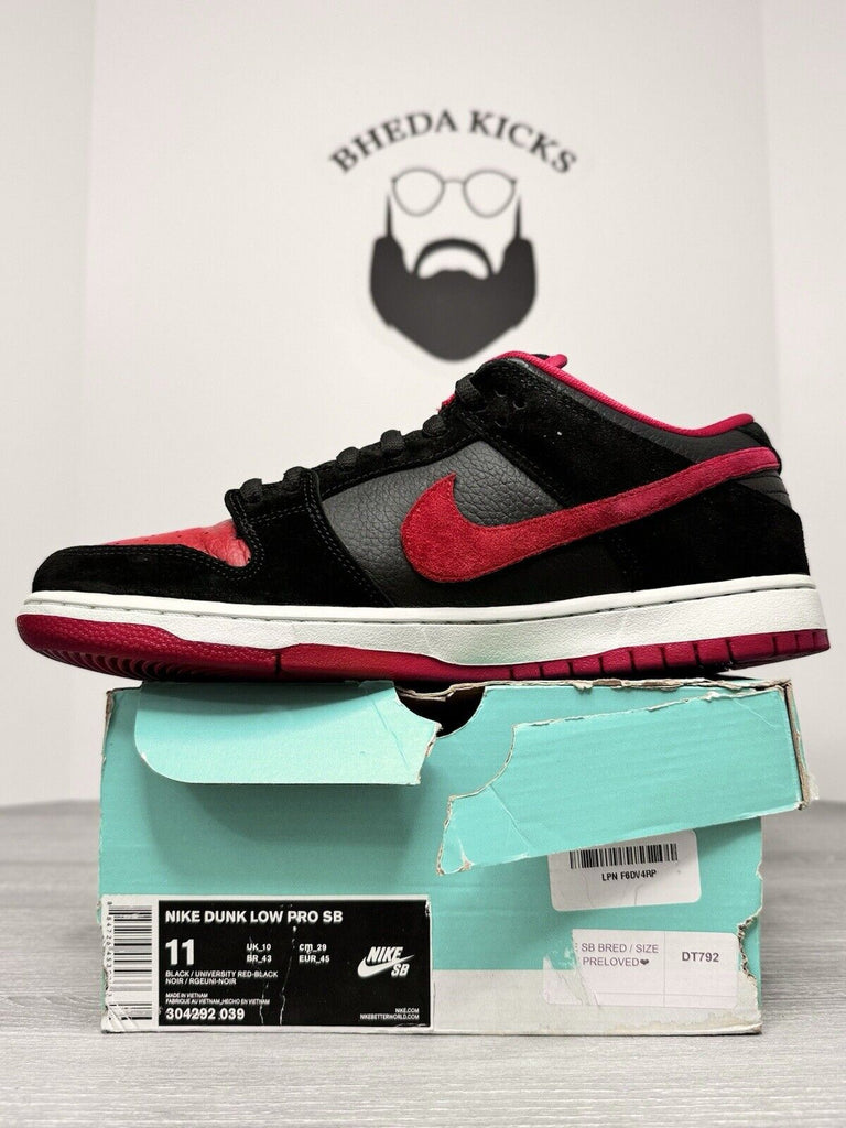 Size 10.5 - 2013 Men’s Nike Dunk Pro SB Low J-Pack Bred 304292-039 Og Rare