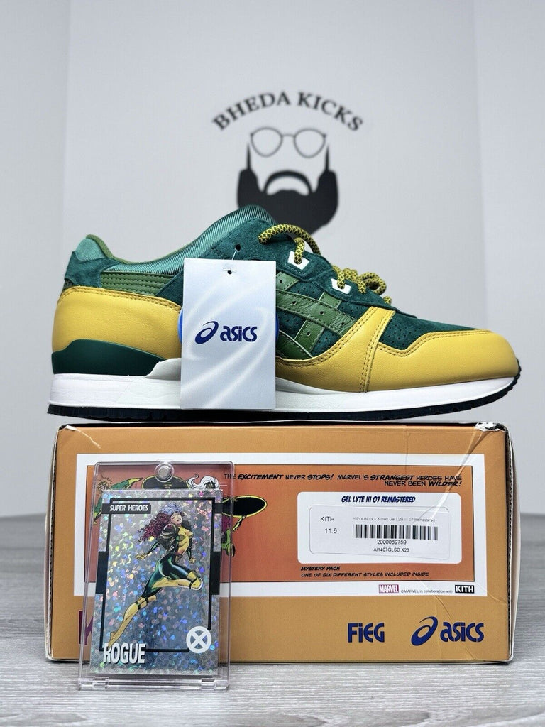 Size 11.5 Asics Gel - Lyte III x Marvel X-Men x Kith Rogue (w/ Trading Card) DS