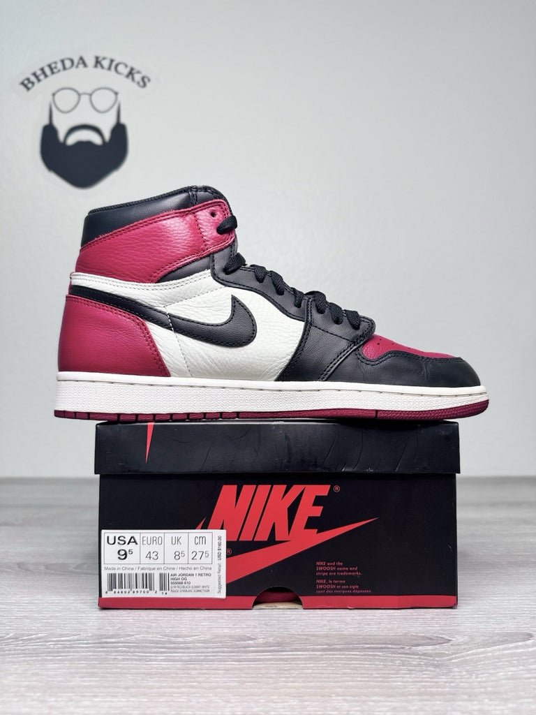 Size 9.5 - Air Jordan 1 Retro High OG Bred Toe Men's Sneakers 555088-610 Worn 1x