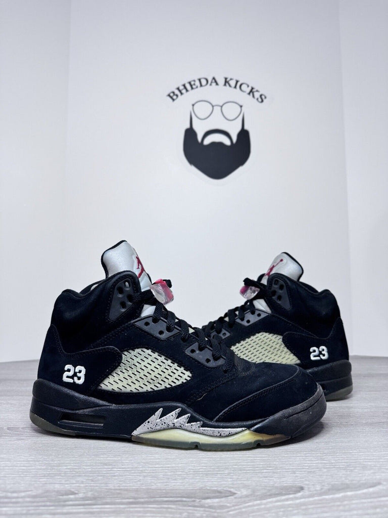 Size 9.5 - Air Jordan 5 Retro 2011 Metallic Black Silver Suede (136027-010)