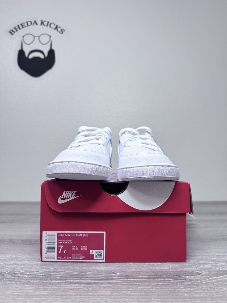 Size 7y - Nike Son of Force GS (White) 615153-109 Youth Brand New