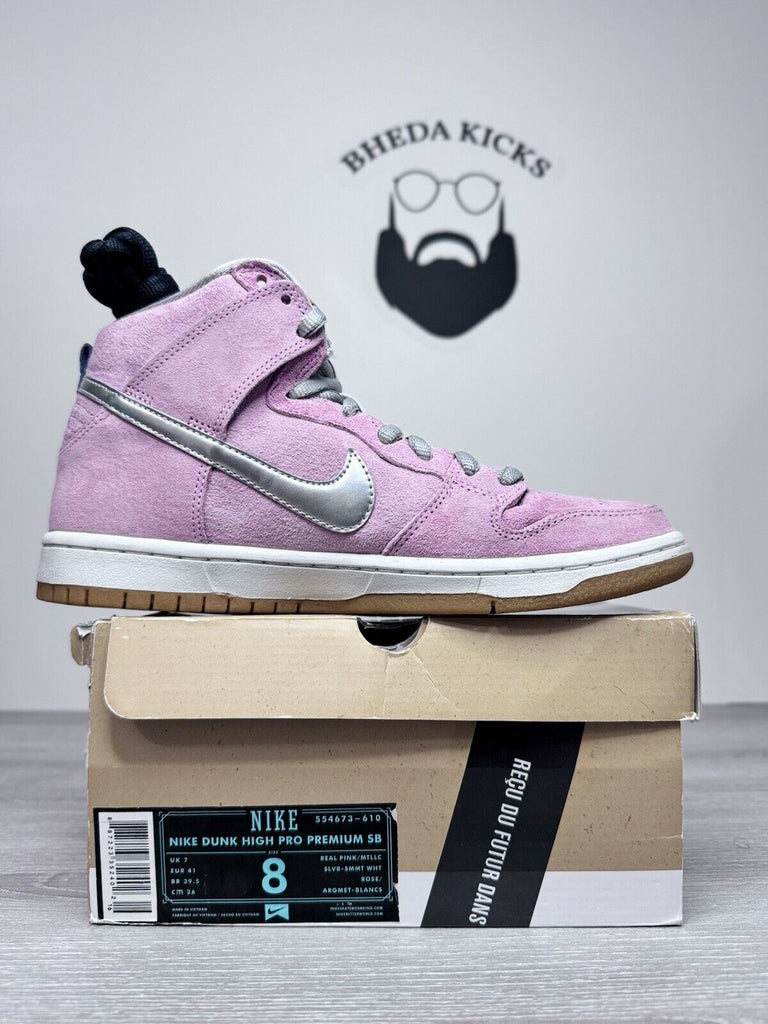 Size 8 - 2012 Nike SB Dunk High When Pigs Fly (Special Box) 554673-610 Preowned