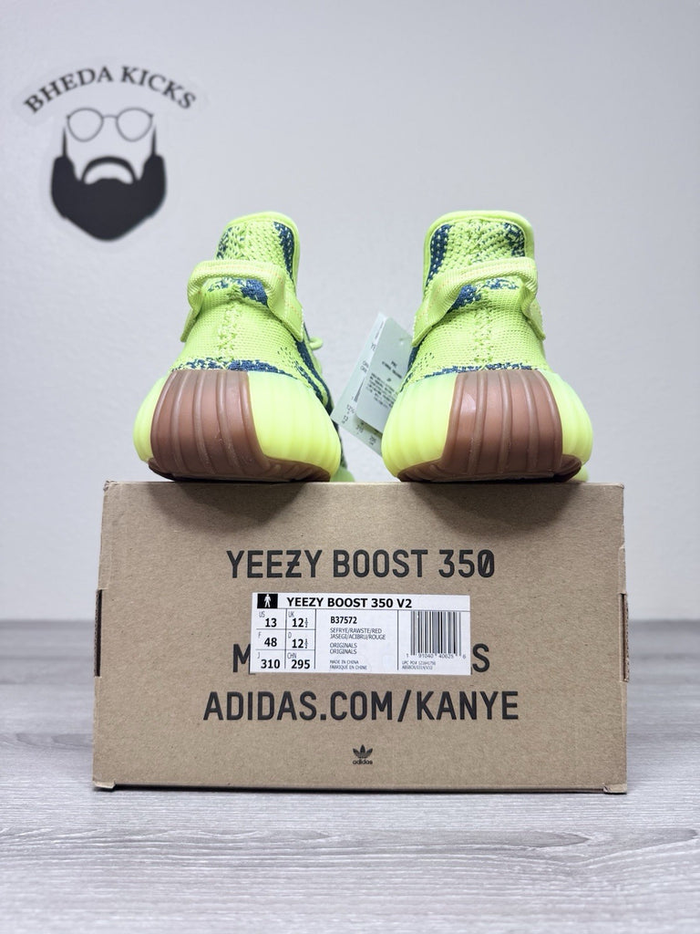 Size 13 - adidas Yeezy Boost 350 V2 Low Semi Frozen Yellow Brand NEW DS