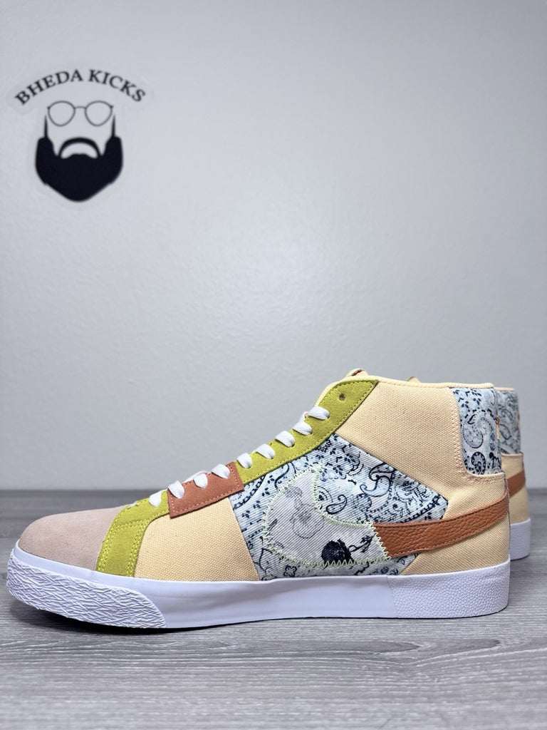 Size 15 - Nike SB Zoom Blazer Mid Premium “Paisley” Melon Tint DM0859-800 NEW DS