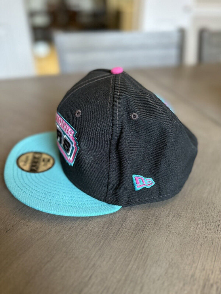 New San Antonio Spurs New Black Teal Official 9FIFTY Snapback Hat Original