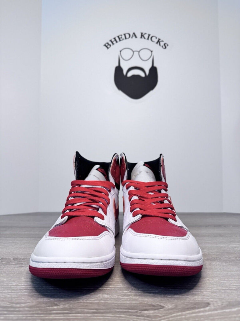 Size 14 - Nike Air Jordan 1 High OG Retro Heritage White Red 555088-161 Preowned