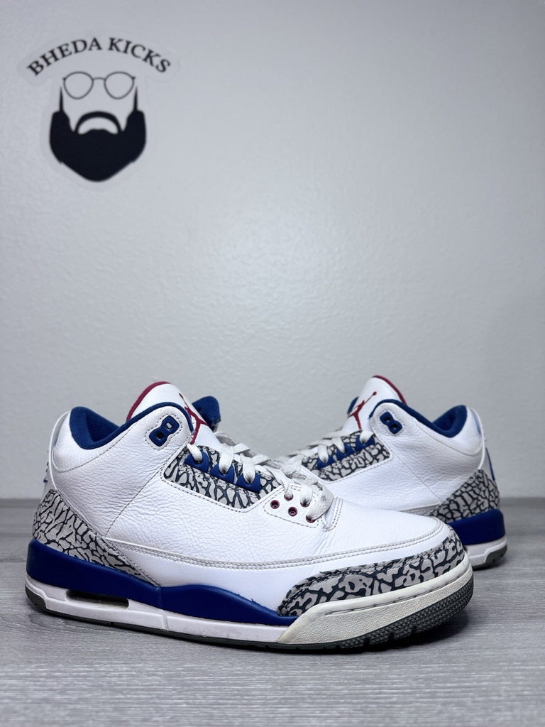 Size 10 - Nike Air Jordan 3 Retro OG True Blue 2016 854262-106 Preowned