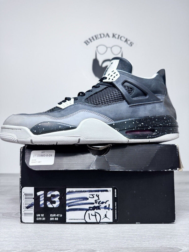 Size 14 - Air Jordan 4 Retro Fear Pack 2013 626969-030 Authentic Rare