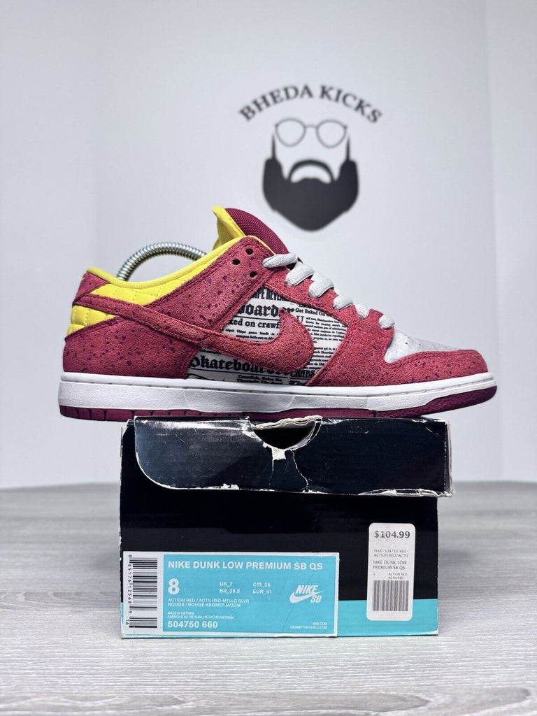 Size 8 - Nike SB Dunk Low Premium QS Crawfish 2014  504750-660 Rare Clean