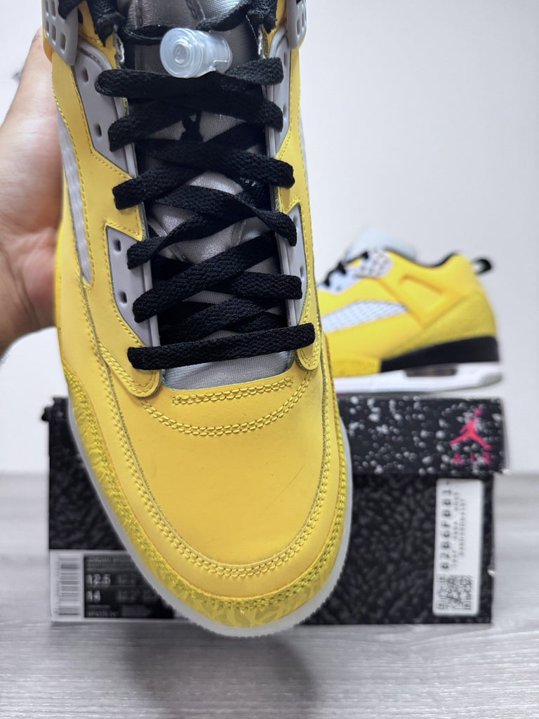 Size 12.5 - Air Jordan Spizike Low Premium Lighting Yellow HF4319 741 Men's