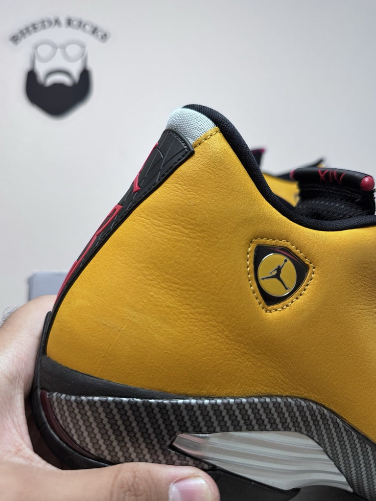 Size 13 - Jordan 14 XIV Retro Ferrari 'University Gold' 2019 BQ3685-706 Preowned