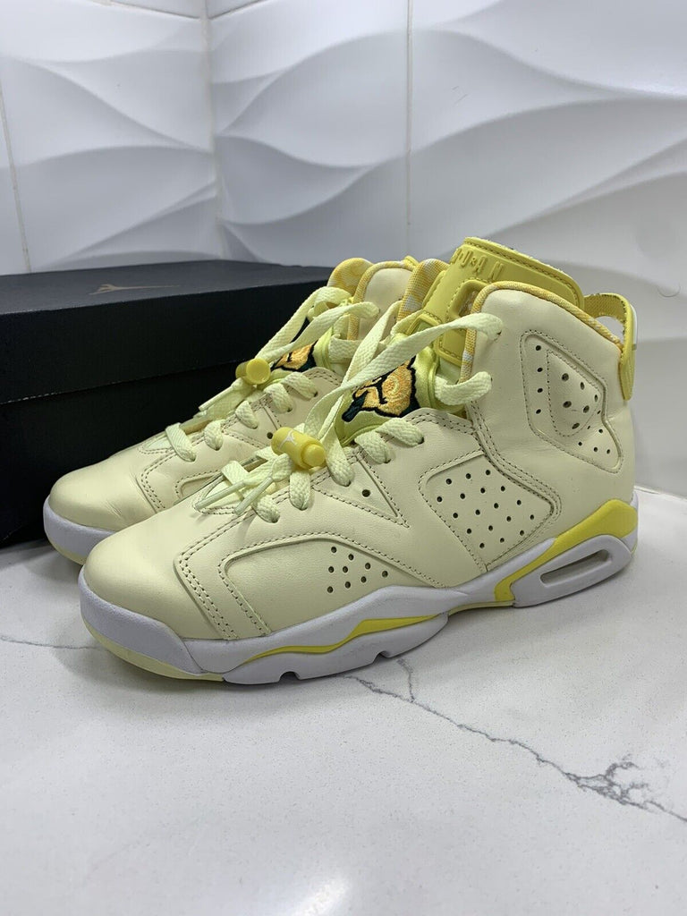 NIKE AIR JORDAN 6 RETRO (GS) CITRON TINT-YELLOW SZ 5Y-WOMENS SZ 6.5 [543390-800]