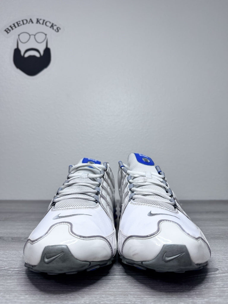 Size 15 - Nike Shox NZ SL Shoes Sneakers 2012 378341-140 Blue White Leather