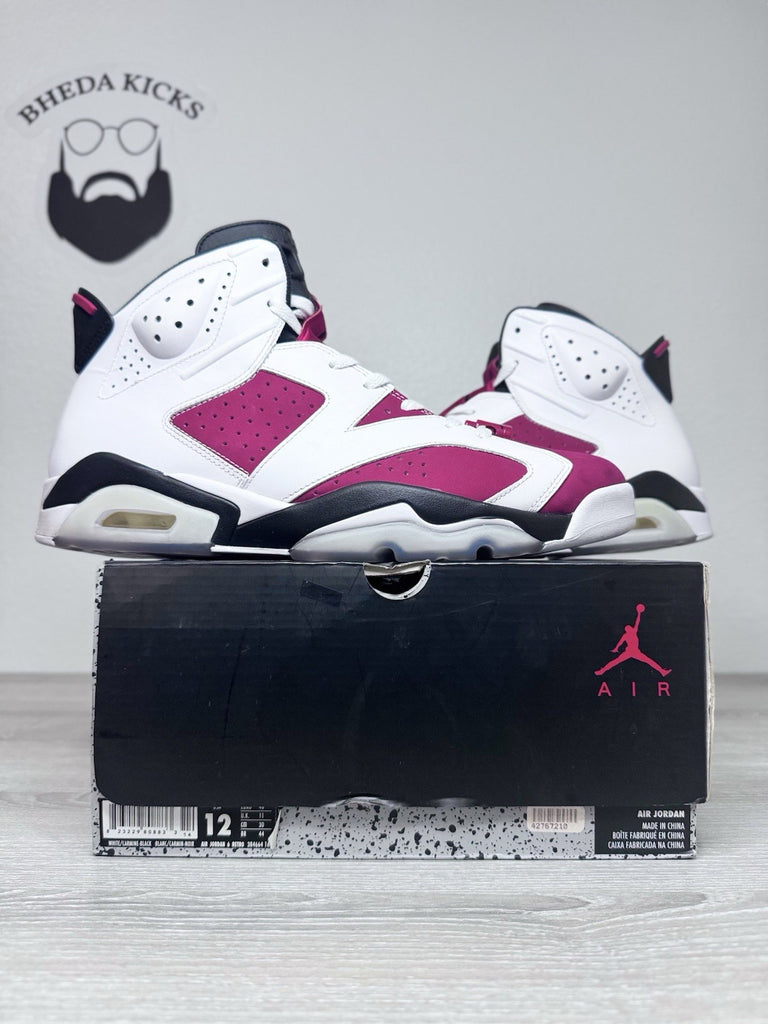 Size 12 - Air Jordan 6 Retro 2014 Carmine 384664-160 Preowned Authentic