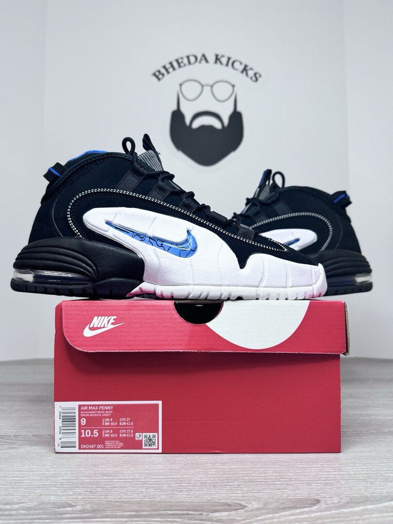 Size 9 - Nike Air Max Penny 1 Orlando Black Varsity Royal DN2487-001 Preowned