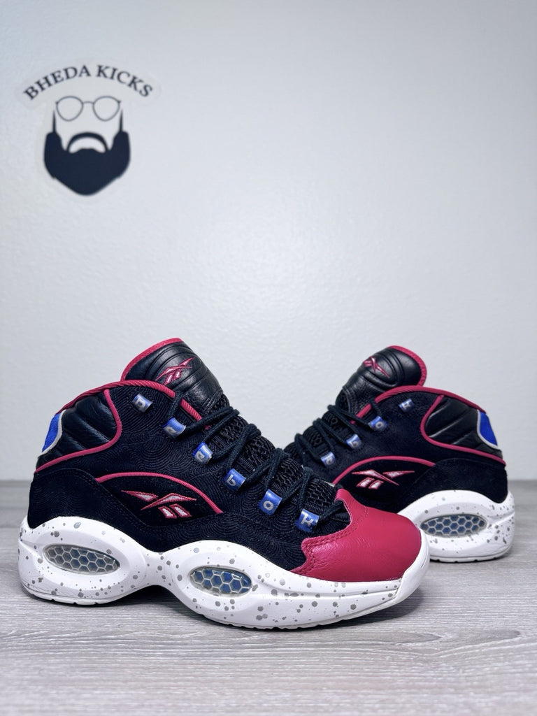 Size 8 - Reebok Question Mid First Ballot Sixers Allen Iverson M44552 Black Red