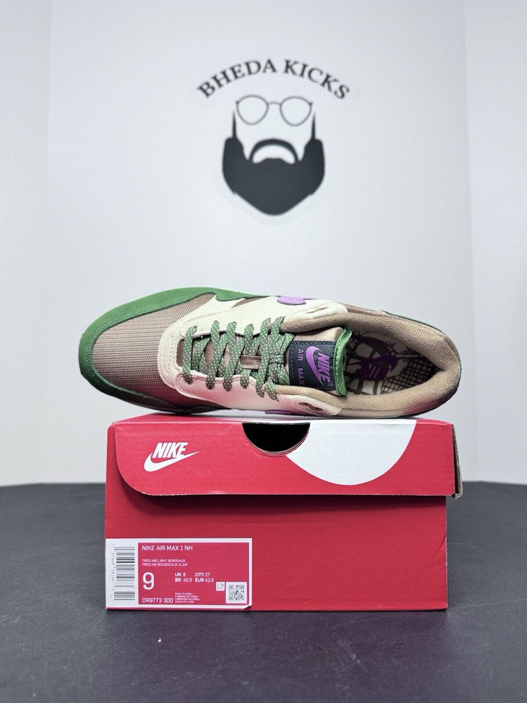 NEW DS Nike Air Max 1 SH Treeline Light Bordeax Green DR9773-30 Men’s Size 9