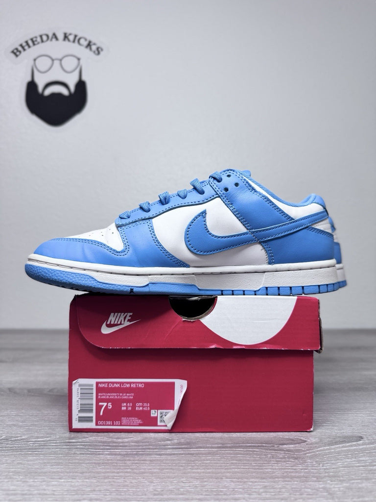 Size 7.5 - Nike Dunk Low Retro "UNC" 2021 DD1391-102 Preowned Authentic