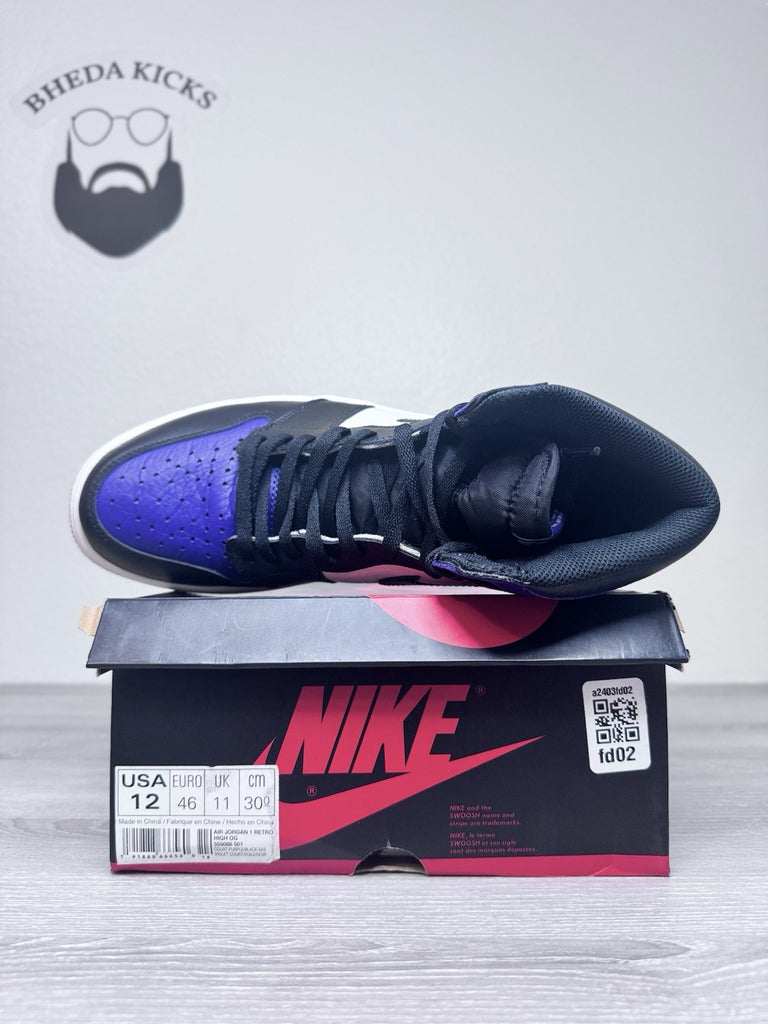 Size 12 - Air Jordan 1 Retro High OG "Court Purple" 2018 555088-501 Brand New