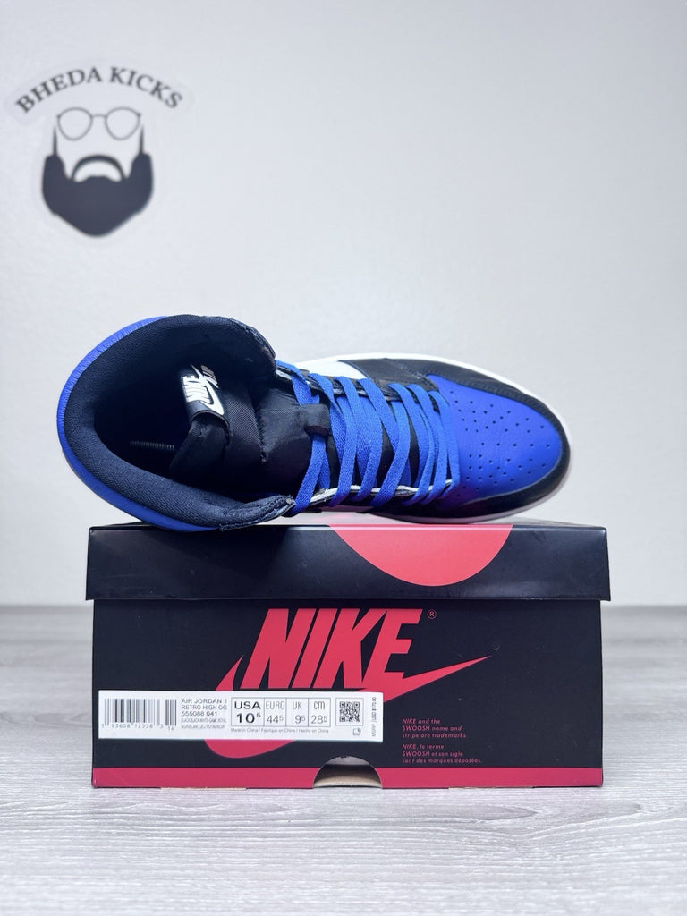 Size 10.5 -Nike Air Jordan 1 Retro High OG Royal Toe Blue White Black 555088-041