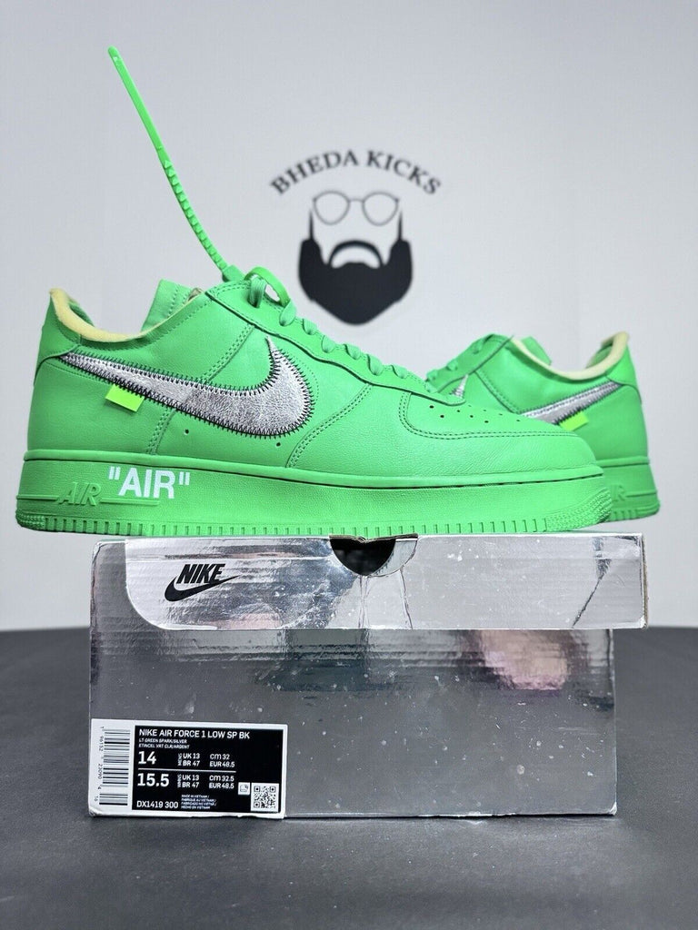 Nike Air Force 1 Low Off-White Brooklyn Green Spark DX1419-300 Men’s Size 14