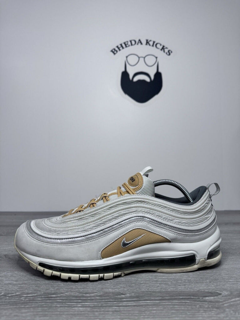 Size 10.5 - 2020 Nike ID Air Max 97 White Gold Black Sneakers  CT7949-991