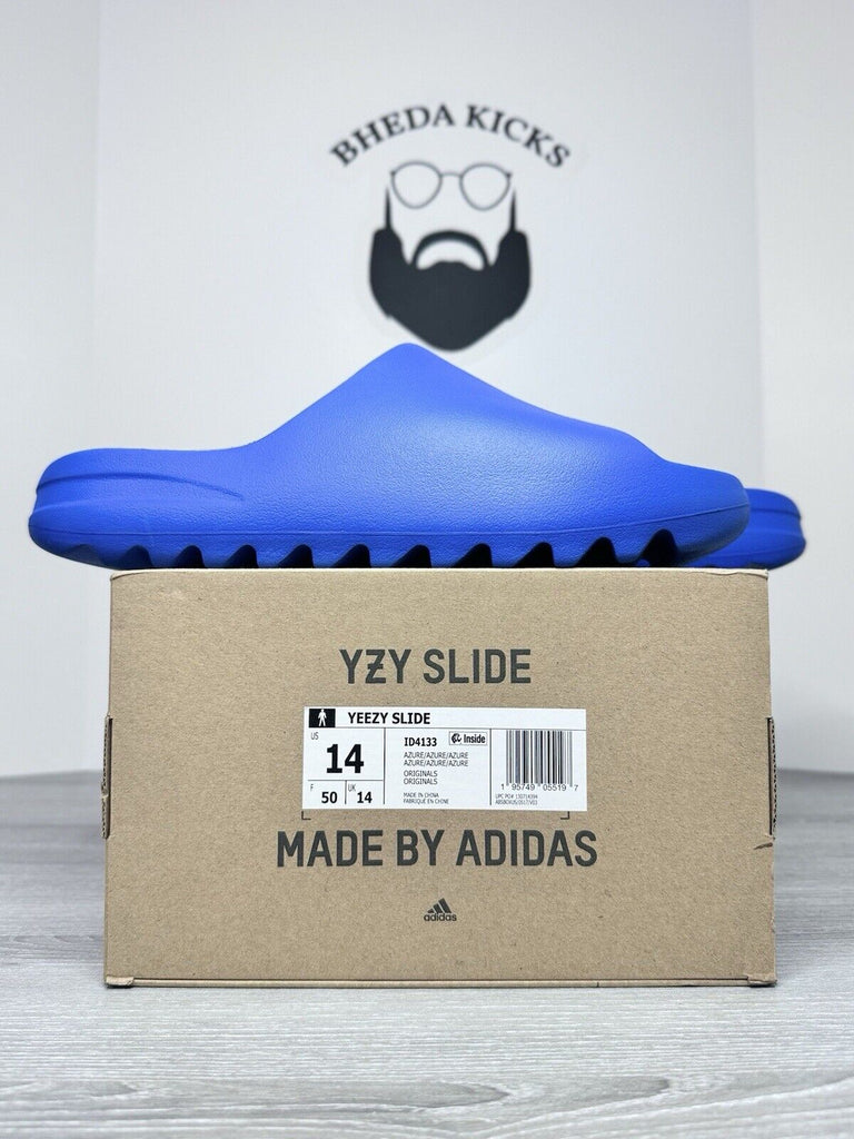 Size 14 - Adidas Yeezy Slide ID4133 "Azure Blue" NEW DS Authentic Men’s