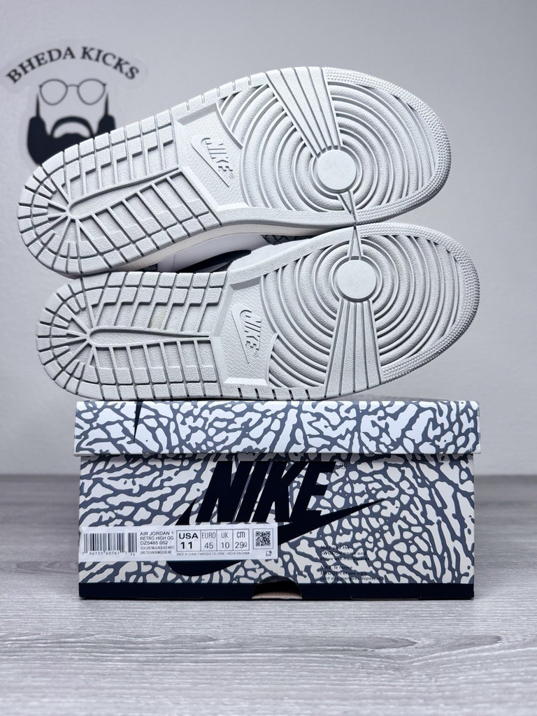 Size 11 - Nike Air Jordan 1 Retro High White Cement DZ5485-052 Tech Grey