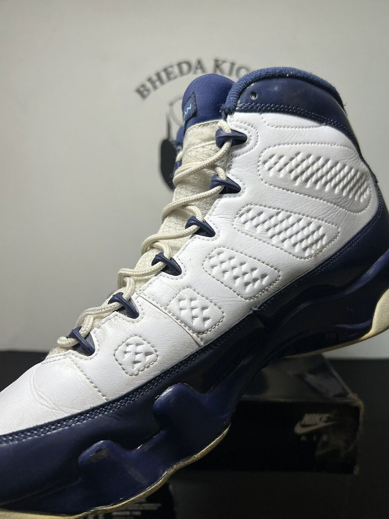 Size 12 Jordan 9 Retro Pearl Blue UNC 2019 Sneakers Preowned 302370-145 Og Rare