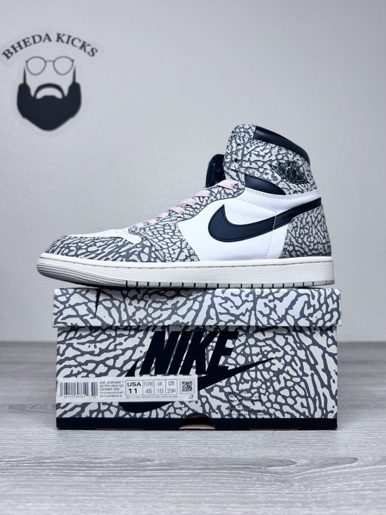 Size 11 - Nike Air Jordan 1 Retro High White Cement DZ5485-052 Tech Grey