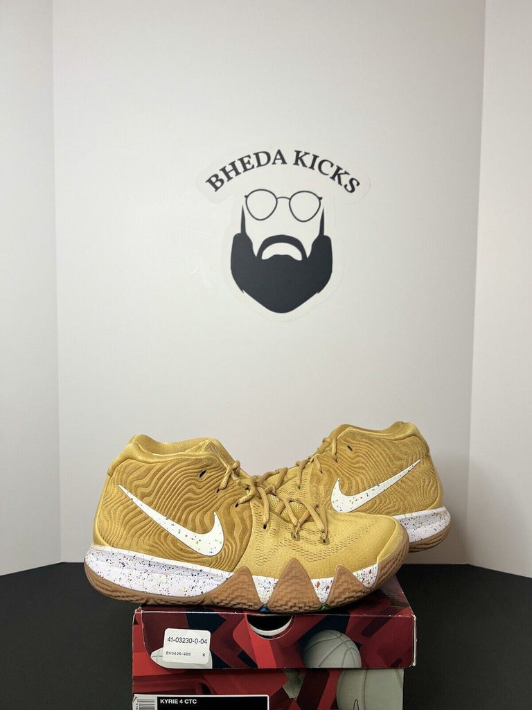 Nike Kyrie 4 Cinnamon Toast Crunch Metallic Gold Coin/White BV0426-900 Size 10