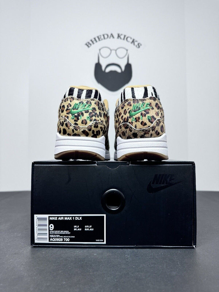 Atmos x Nike Air Max 1 DLX Animal Pack 2.0 2018 AQ0928-700 Preowned Men’s Size 9