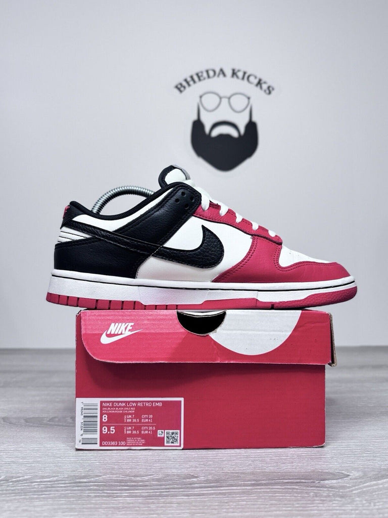 Size 8 - Nike Dunk Low EMB x NBA 75th Anniversary Bulls 2021 DD3363-100 Preowned