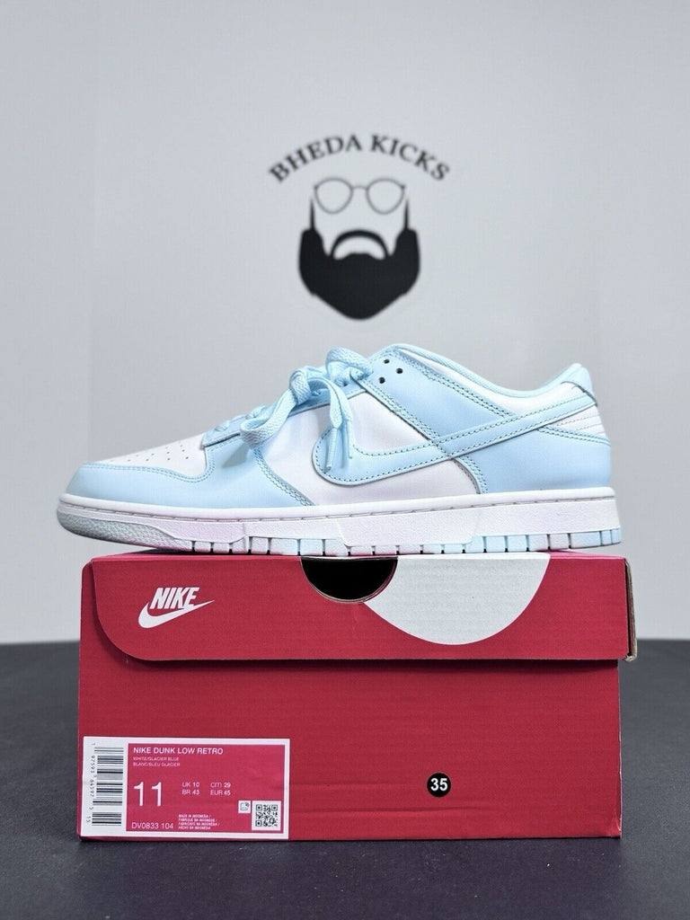 NEW DS Nike Dunk Low White Glacier Blue DV0833-104 Men's Shoes Men’s Size 11