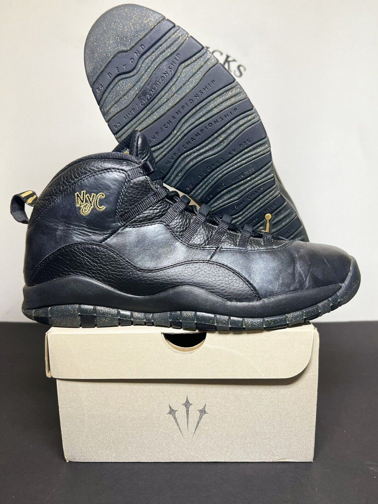 Nike Air Jordan 10 Retro NYC size 15 OG X 310805–012 Black ￼rare Authentic MJ