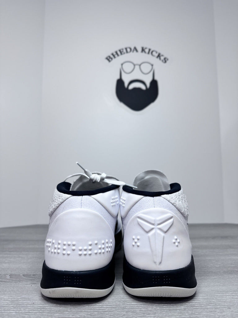 Size 15 - Nike Kobe A.D. Mid White black Suede (942521-101) Preowned