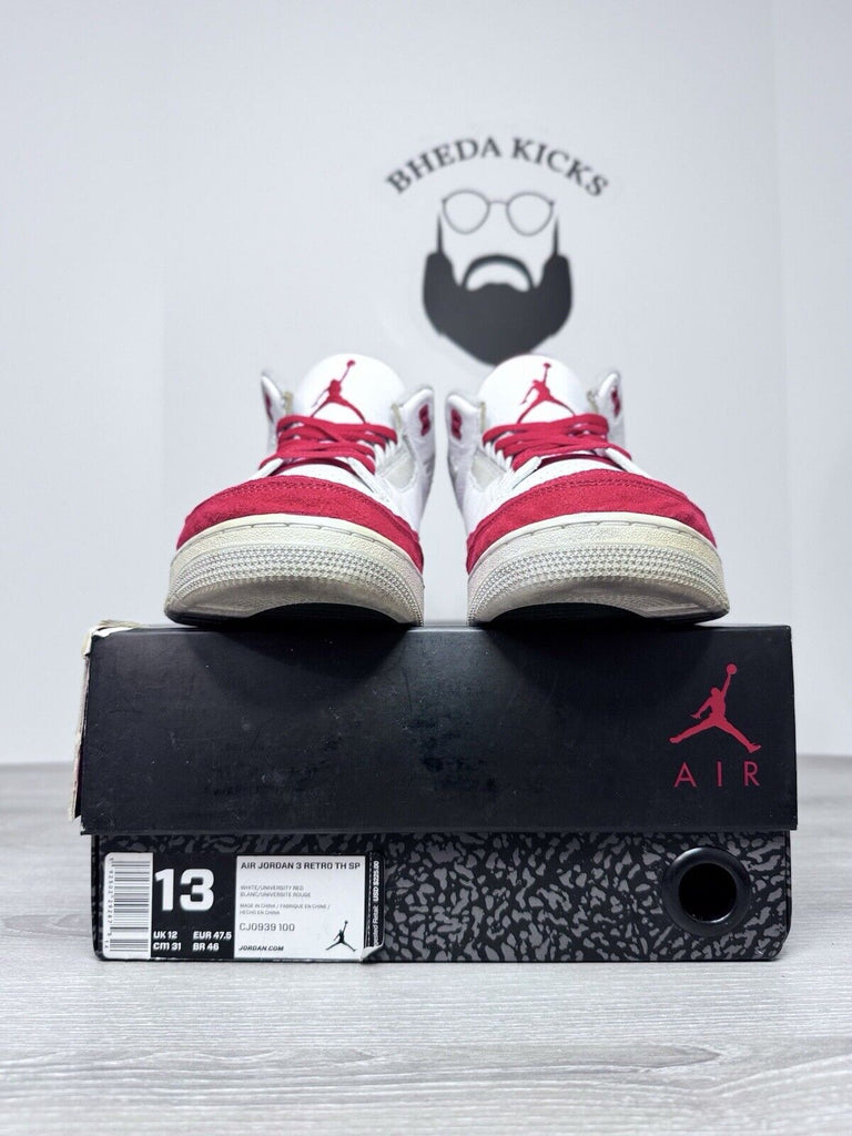 Size 13 - Air Jordan 3 Retro Tinker CJ0939-100 University Red Preowned Rare