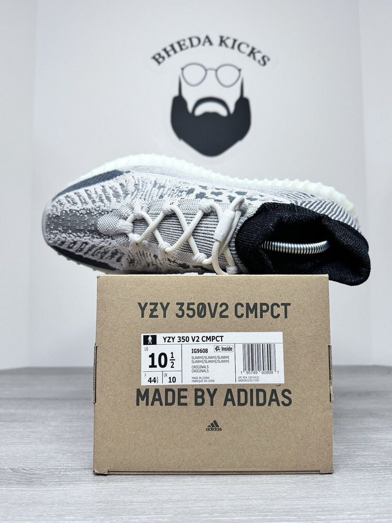 Size 10.5 - adidas Yeezy Boost 350 V2 CMPCT Panda IG9608 Preowned Authentic