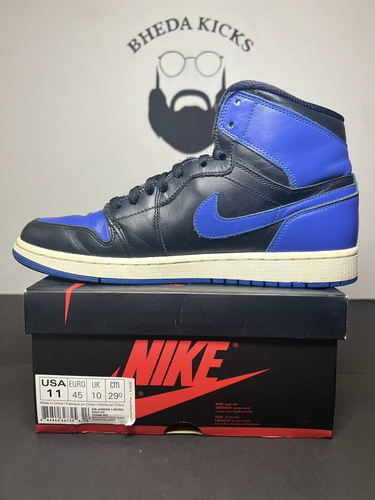 2013 Nike Air Jordan 1 Retro High OG Royal Blue Black Size 11 555088 085 Rare Og