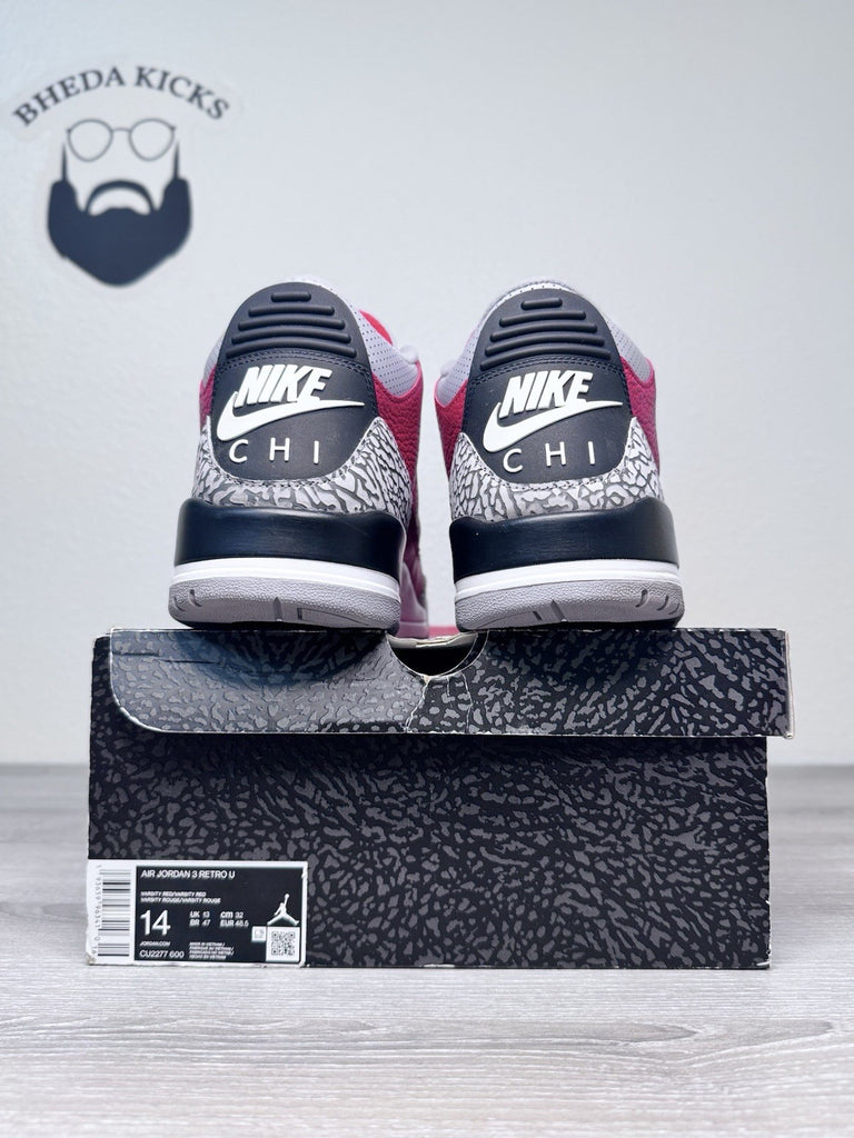 Size 14 - Jordan 3 Unite CHI Exclusive 2020 CU2277-600 Preowned Rare Authentic
