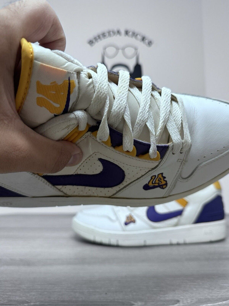 Size 11 - Nike Air Force 2 Low Los Angeles Lakers Purple Yellow White