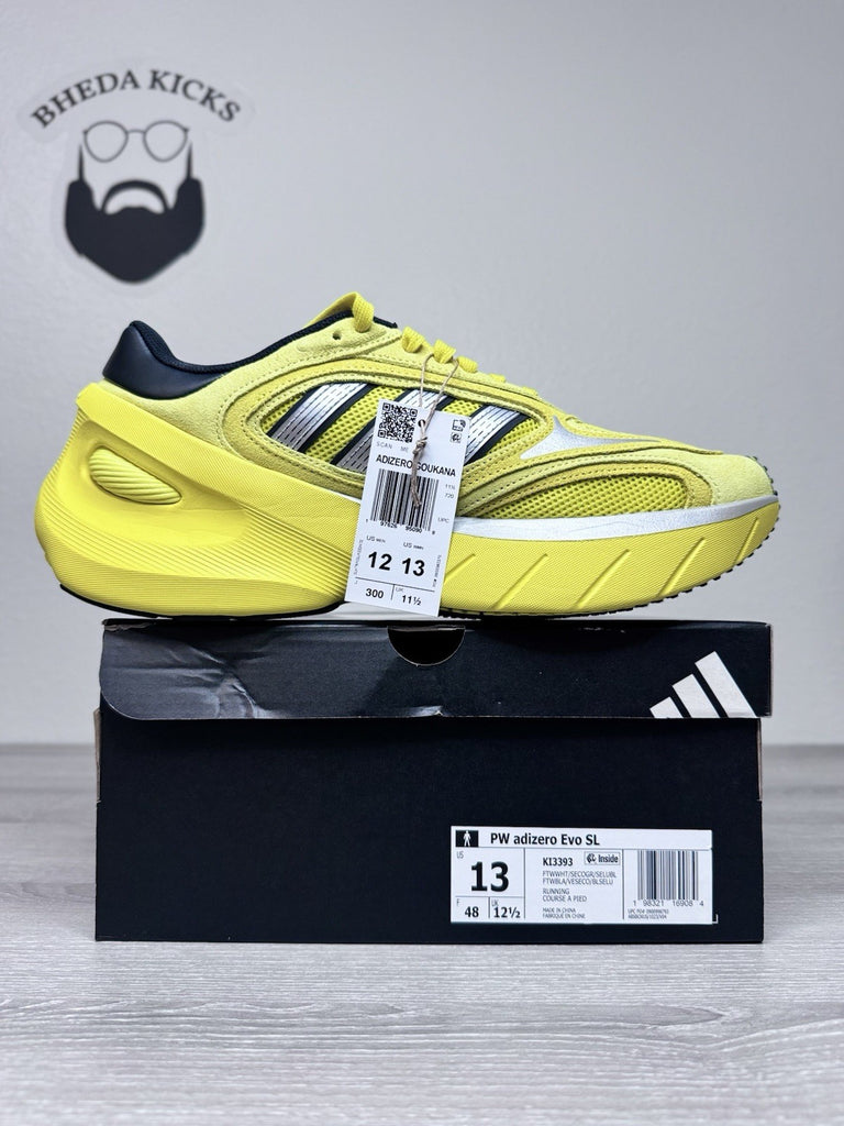 Size 13 - Adidas AdiZero Goukana Light Yellow Men's Running Shoes JP7177 New