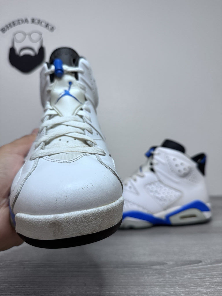 Size 11.5 - Nike Air Jordan 6 Retro Shoes White Sneakers Basketball 384664-107