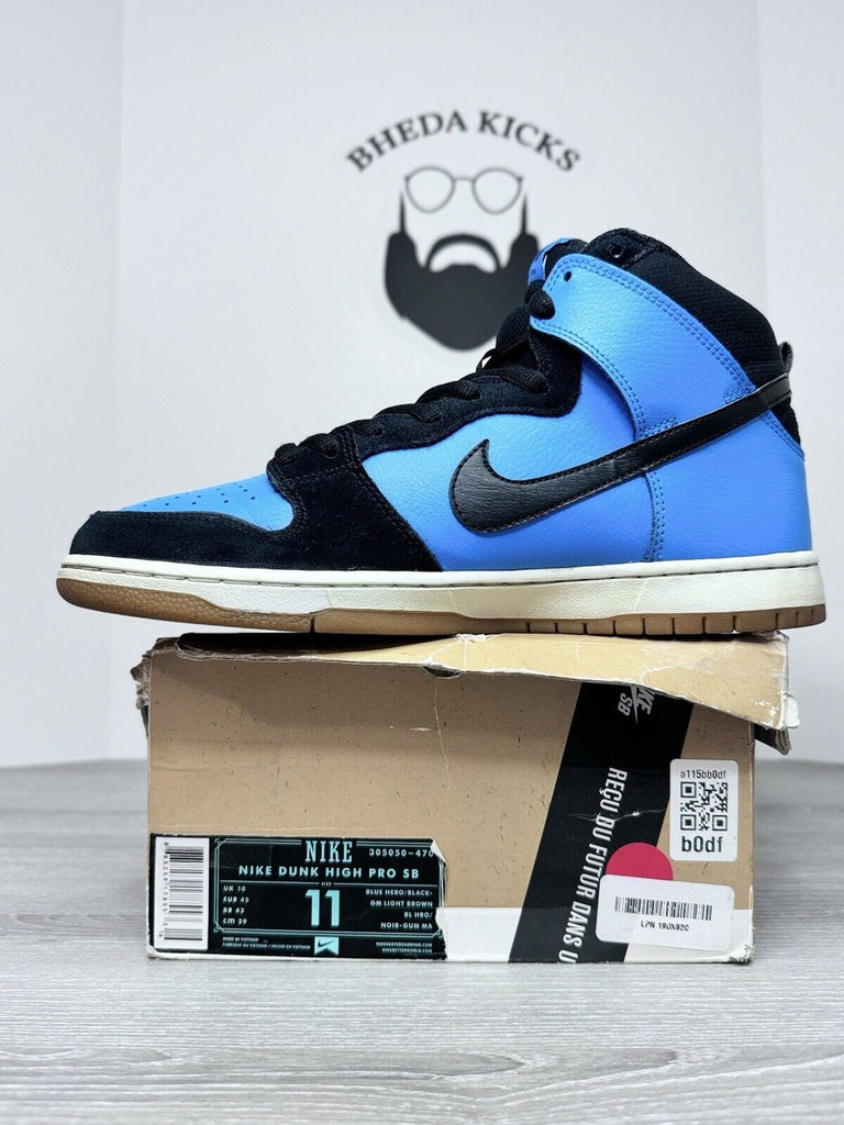 Size 11.5 - Nike SB Dunk High Pro ‘Blue Hero’ (305050-470) Shoes Rare Og